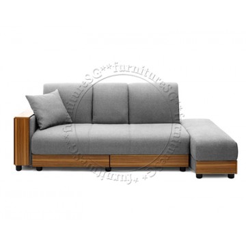 Mountbatten Fabric Sofa Bed with Storage (Grey)